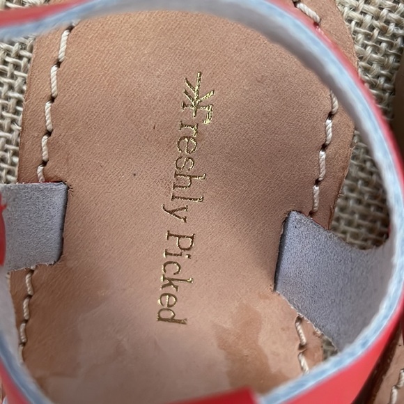 Freshly Picked cherry red lMalibu leather sandals - excellent - Picture 6 of 10